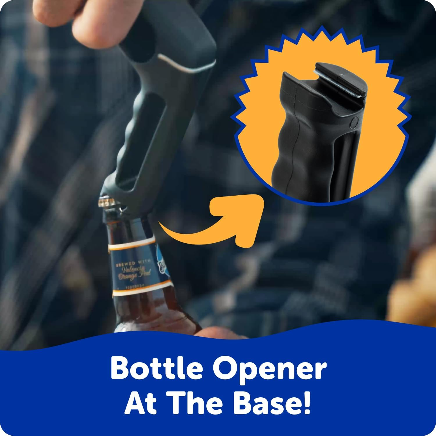 Built-in bottle opener at the base of the BBQ Daddy handle