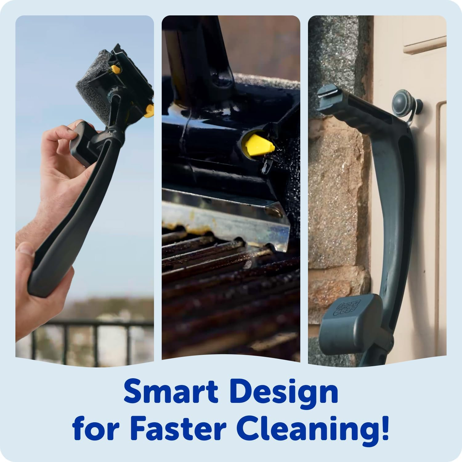 BBQ Daddy handle, stainless scraper edge and retractable hook