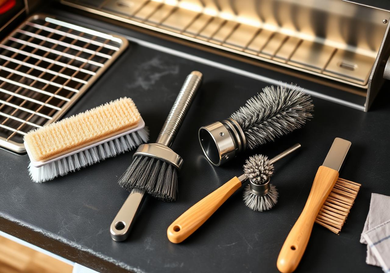 Bristle-free grill brush selection