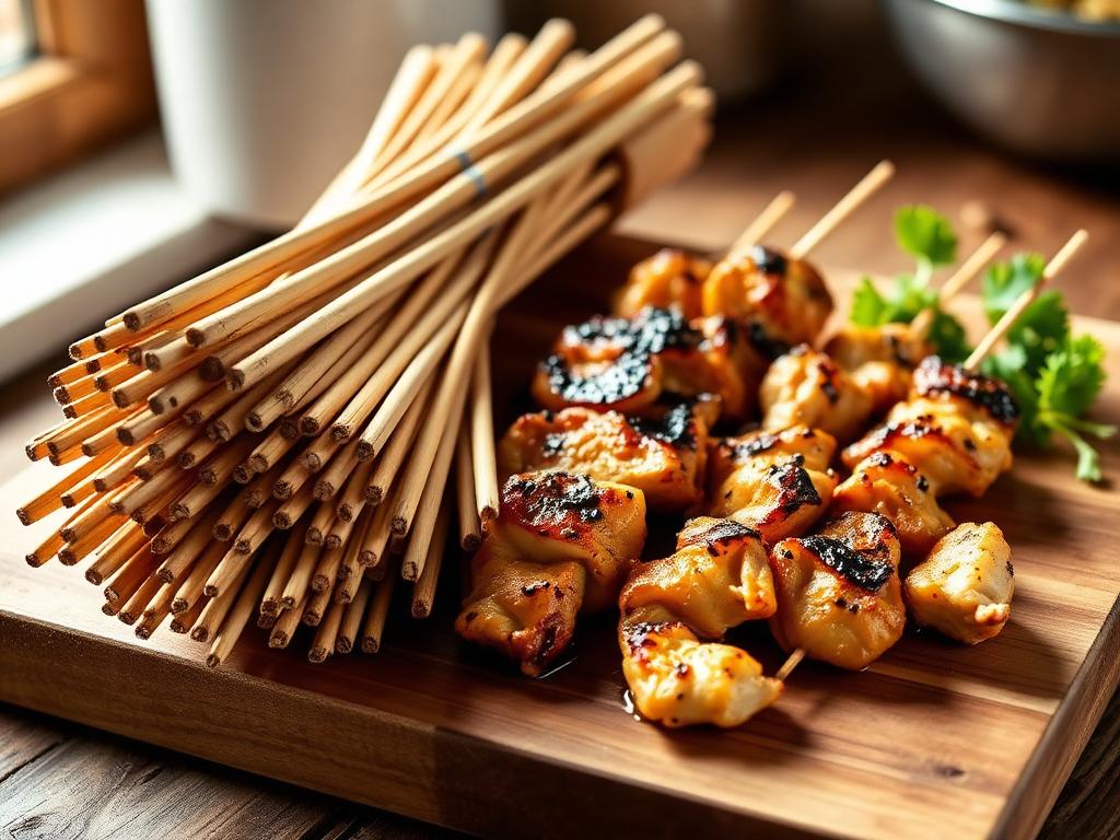 Wooden / bamboo skewers example