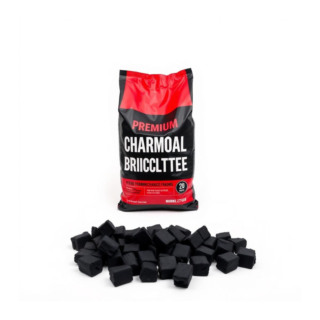 Premium charcoal briquettes bag