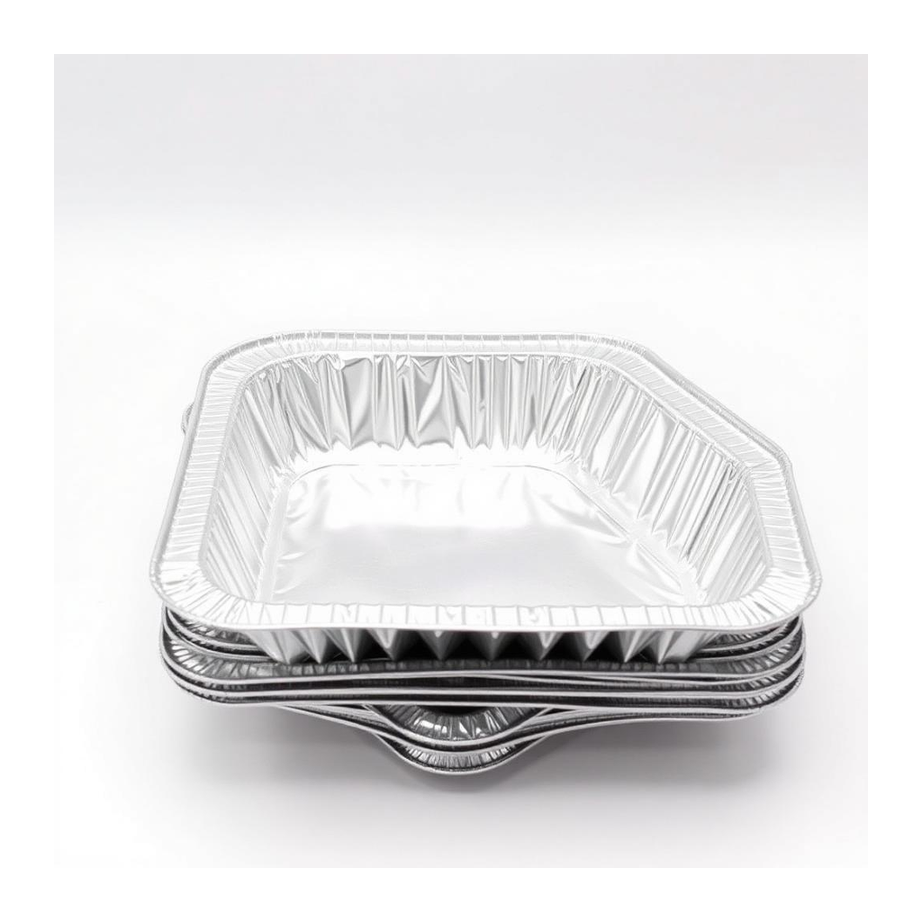 Disposable aluminum foil grease tray liners