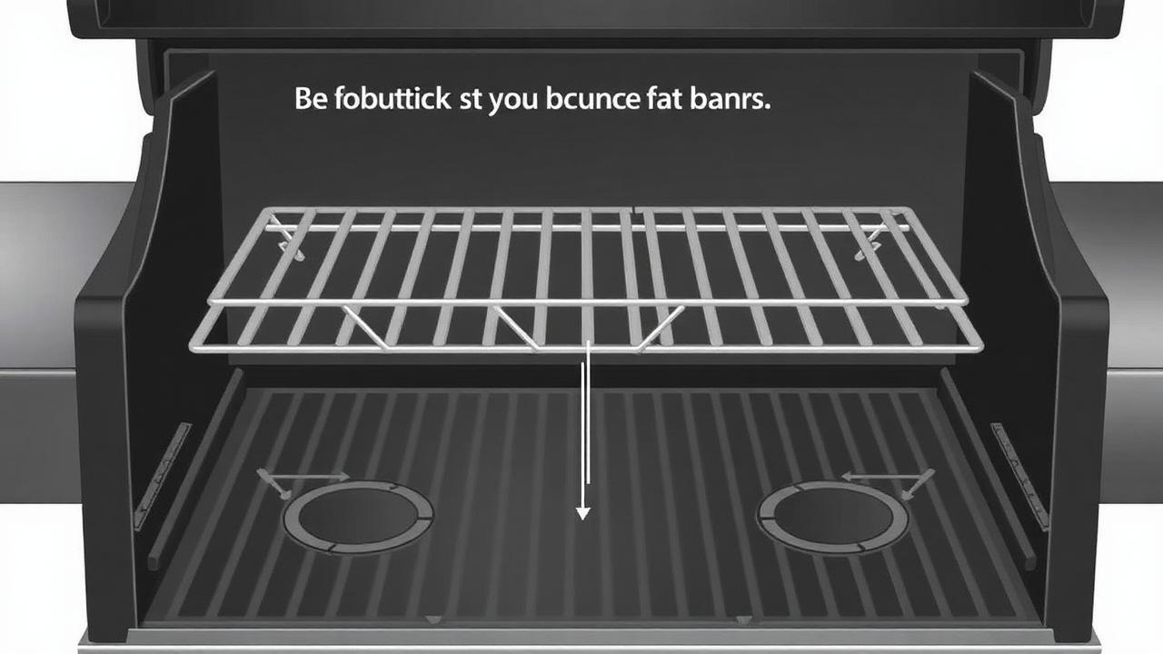 Cross-section view of Weber grill showing flavorizer bars positioned between cooking grates and burner tubes