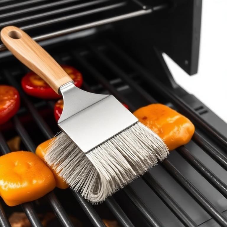Grill brush or scraper for flavorizer bars