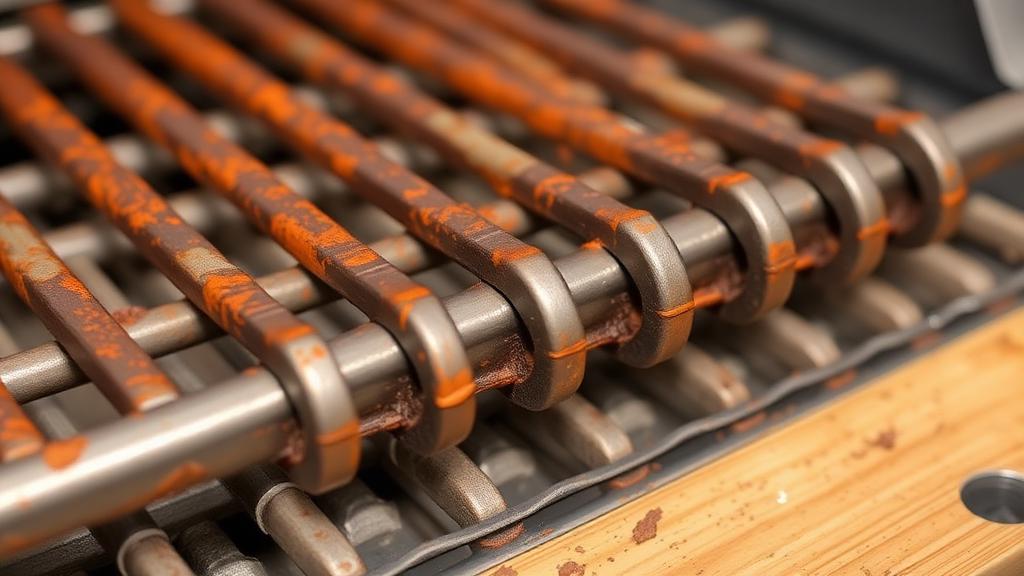 Rusted and warped flavorizer bars from a Weber gas grill
