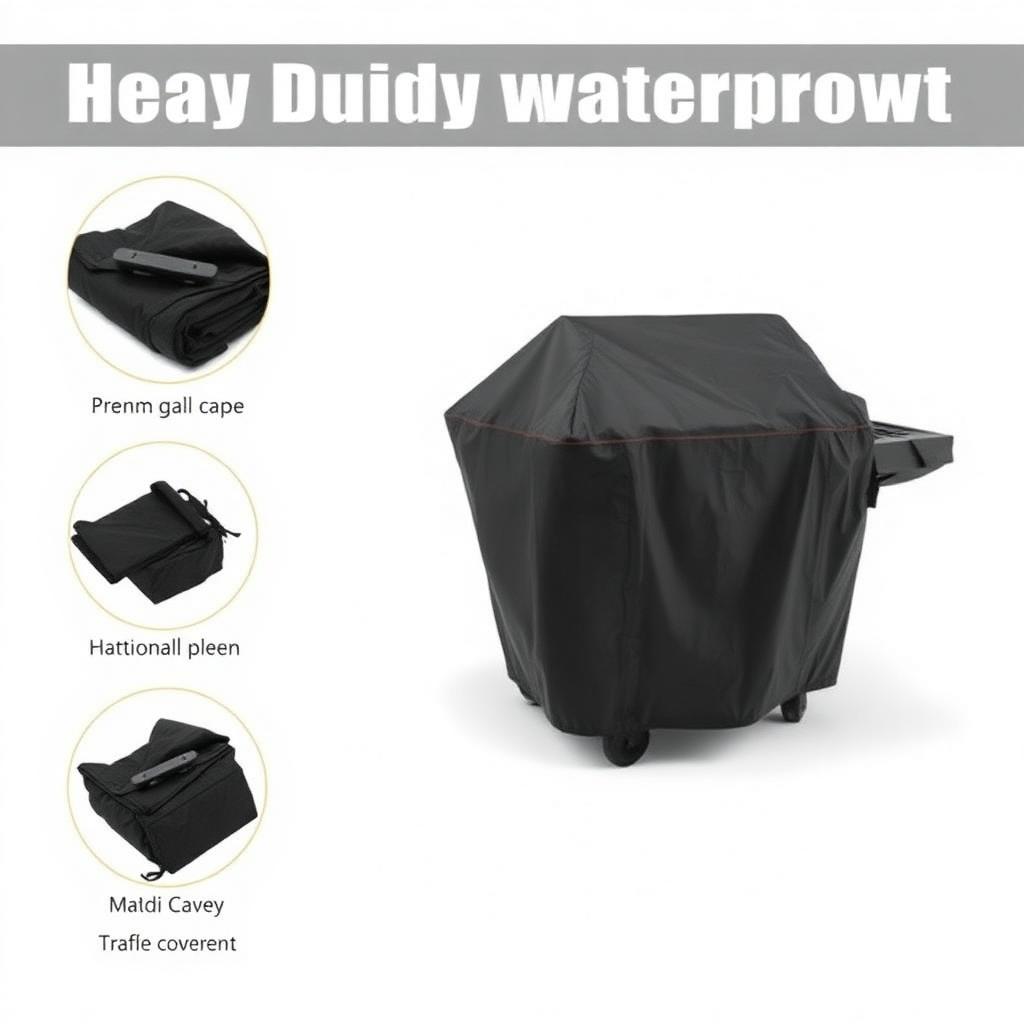 Heavy-duty waterproof propane grill cover