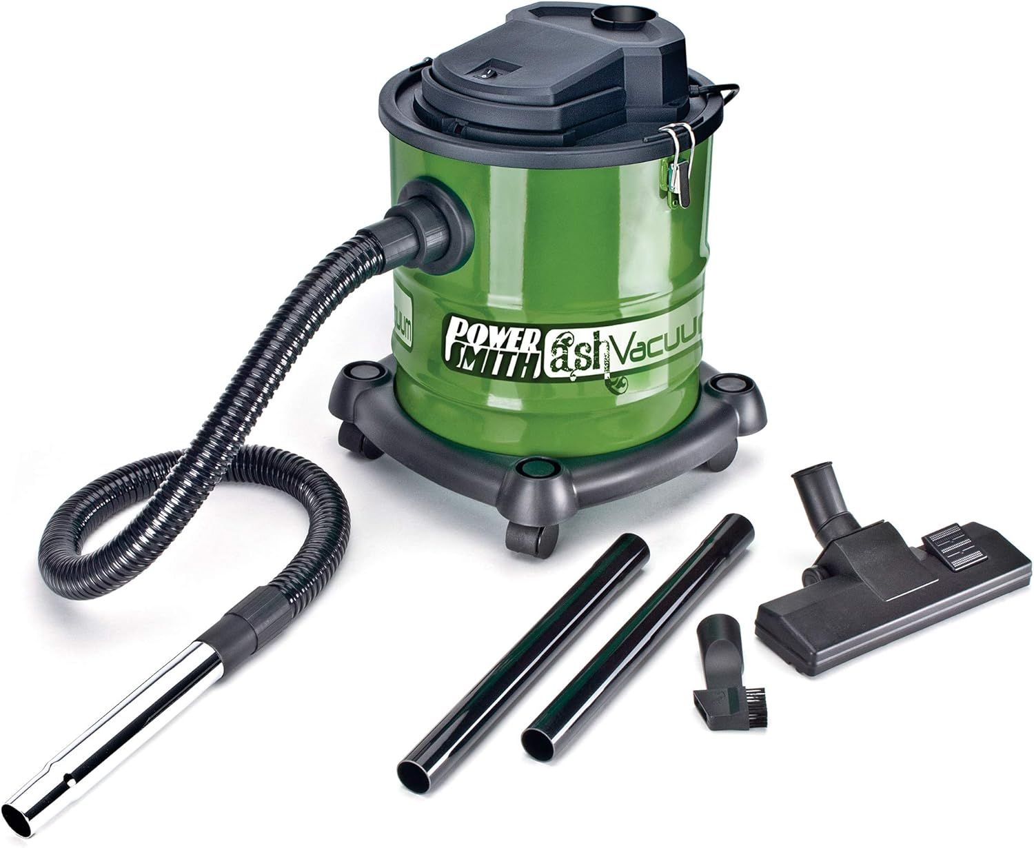PowerSmith pellet grill ash vacuum with hose, wands, and brush attachments