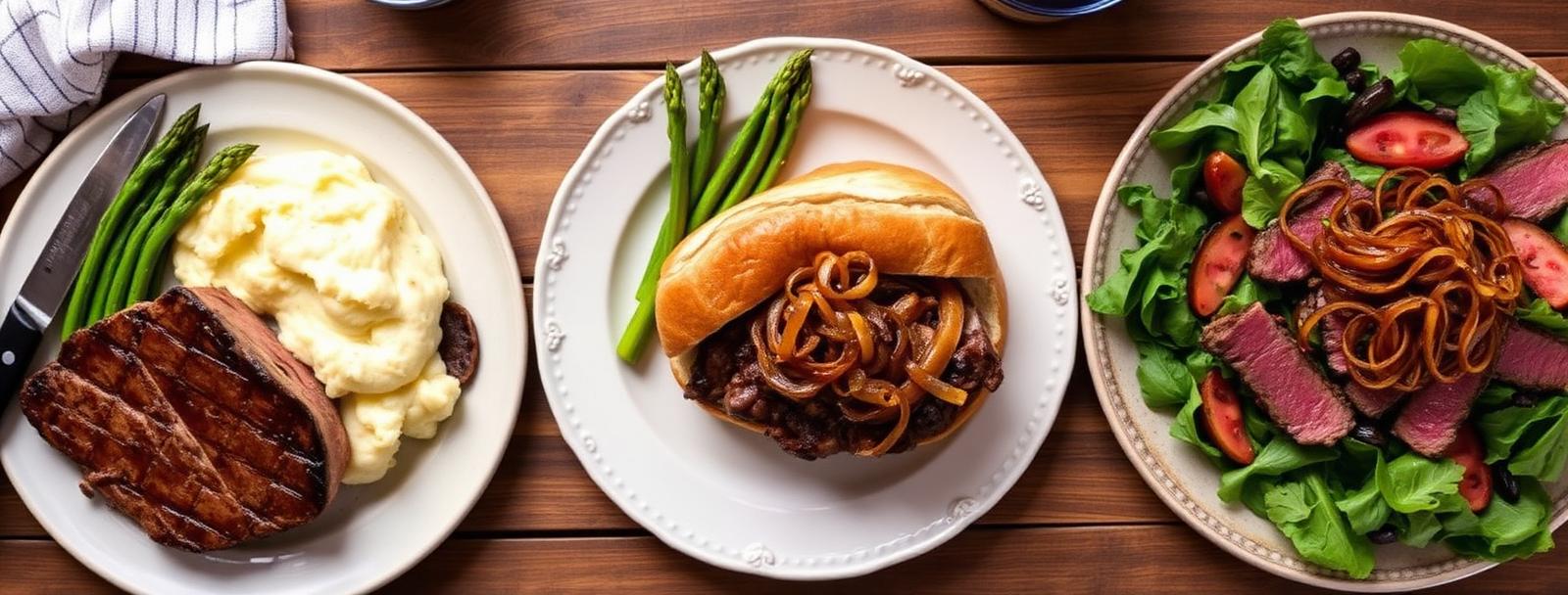 Smoked London Broil served sliced thin with various accompaniments