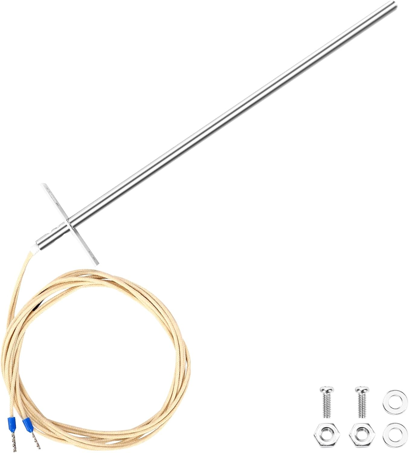Traeger RTD temperature probe replacement with fiberglass lead wire and mounting hardware