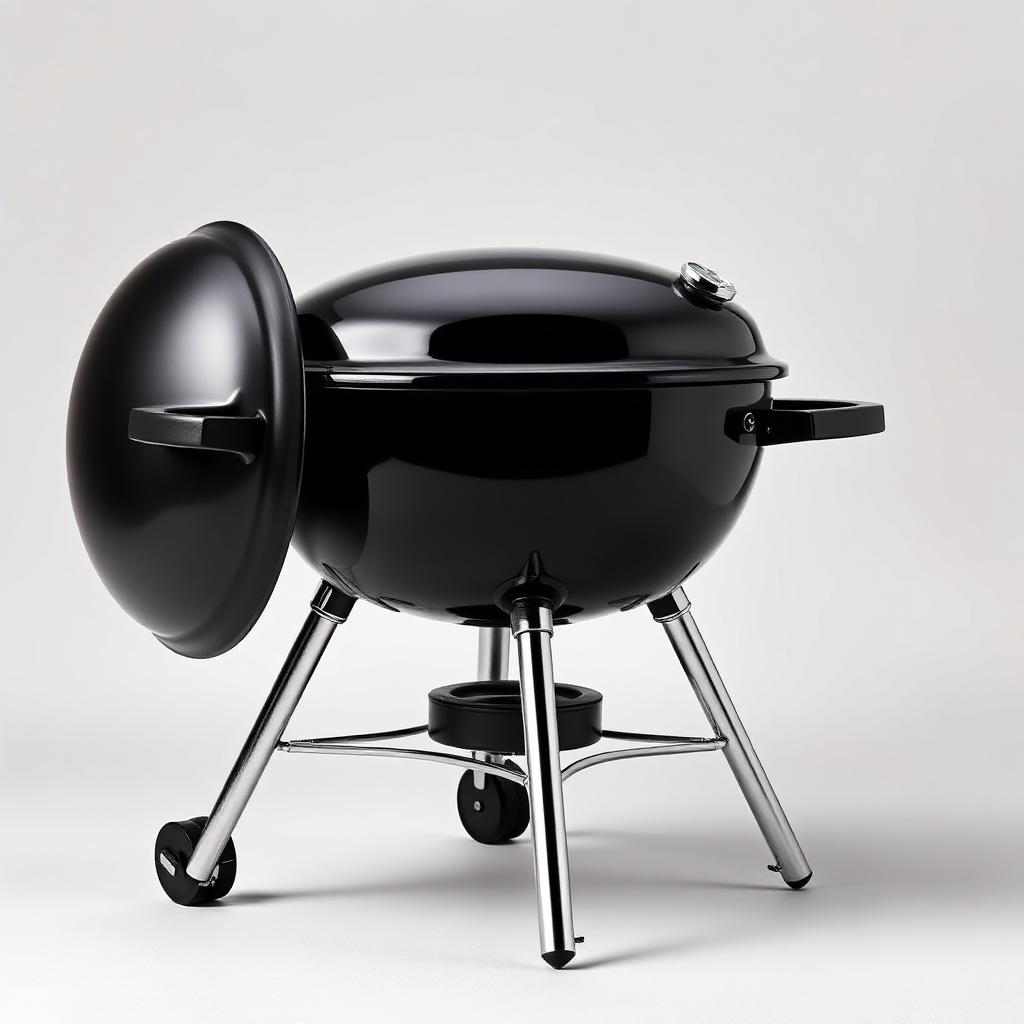 Weber 22-inch Master-Touch black charcoal kettle grill with Tuck-Away lid holder