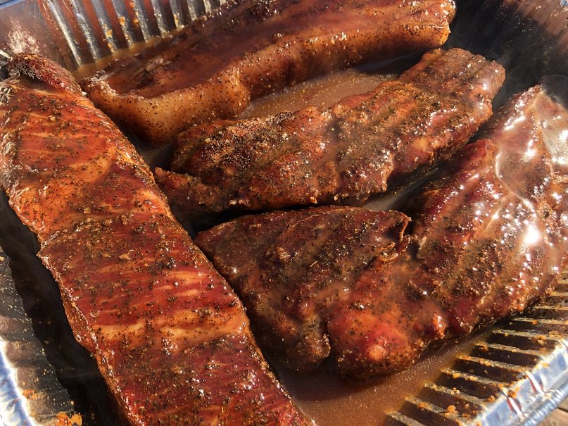 Smoked Country Style Ribs in Braising Liquid