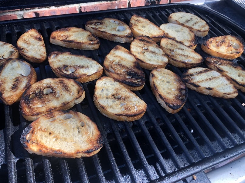 Bread Toasting on the Grill