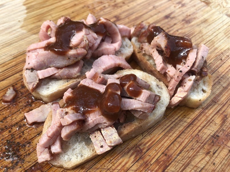 Chopped Smoked Beef on Bread