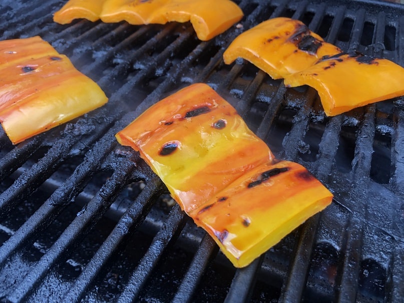 Grilling Bell Peppers on a Weber Gas Grill